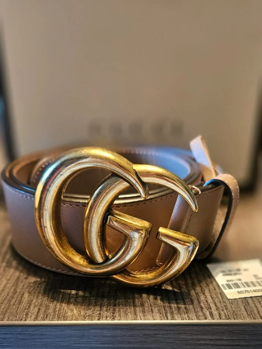 Gucci GG Marmont Wide Leather Belt Size 75
